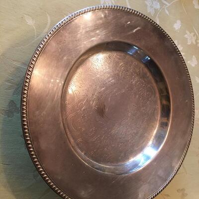 15" Silver plate platter Lazy Susan