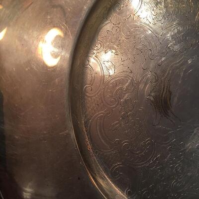 15" Silver plate platter Lazy Susan