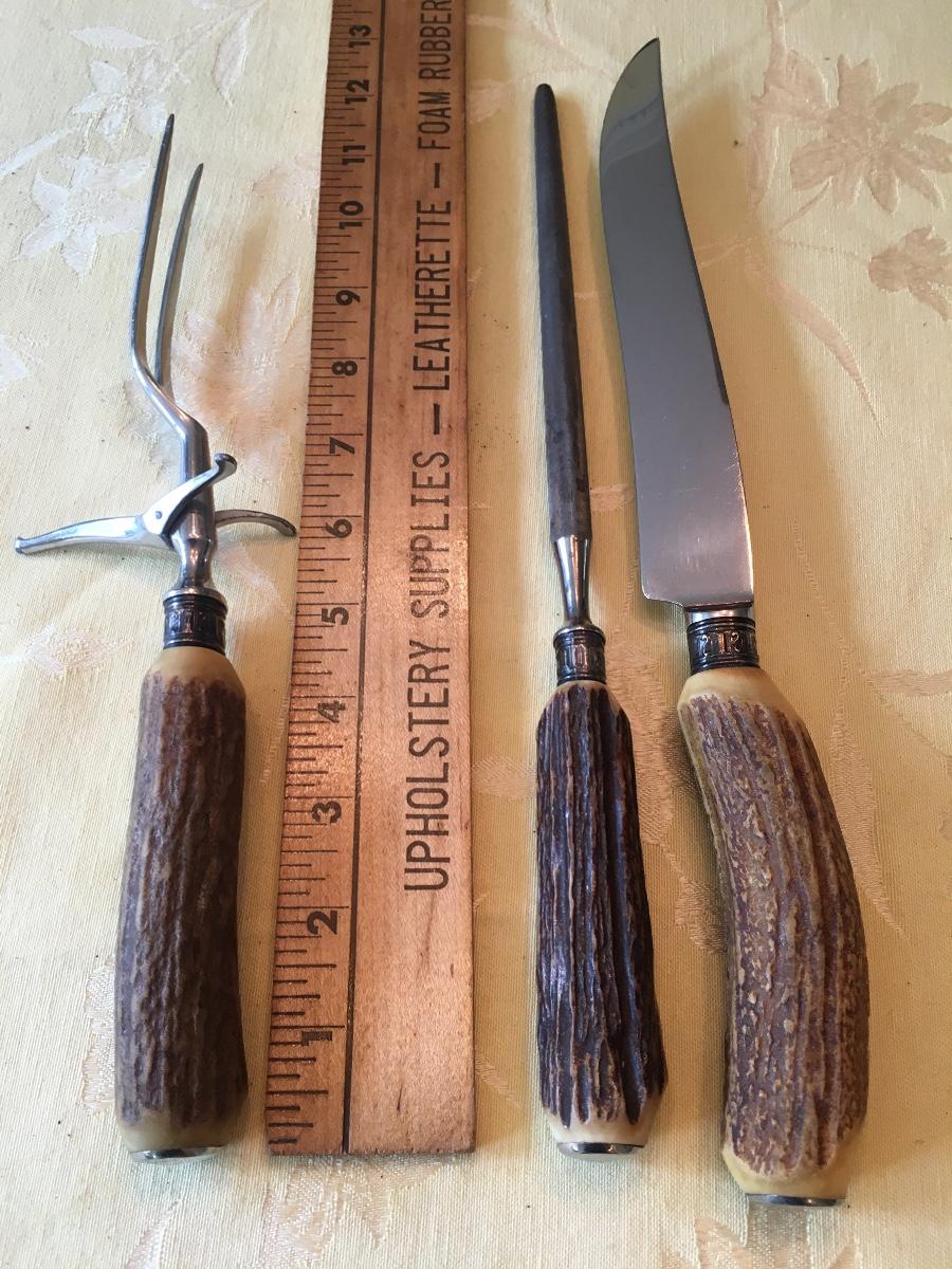 Stag handle carving set