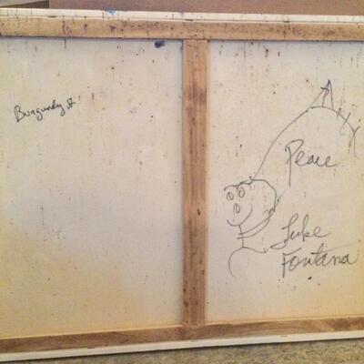 Luke Fontana , Local New Orleans artist, signed painting with notes on back