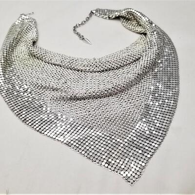 Lot #342  Vintage Whiting & Davis Silver Bib Necklace