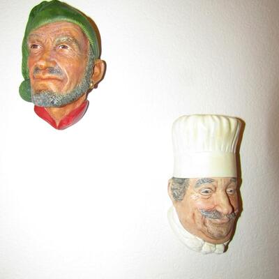 LOT 34  TWO BOSSON'S CHARACTER HEADS