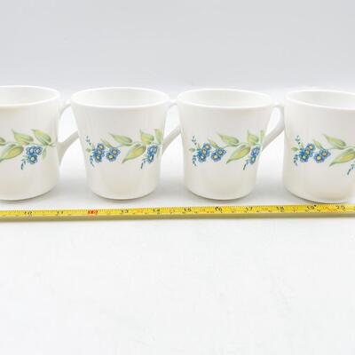 CORELLE BY CORNING â€œMY GARDENâ€ FLORAL MUGS (4)
