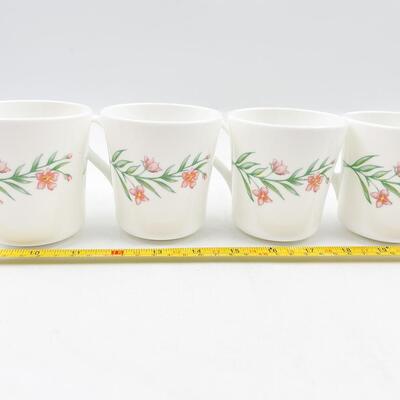 CORELLE BY CORNING â€œMY GARDENâ€ FLORAL MUGS (4)