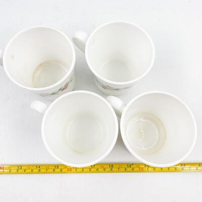 CORELLE BY CORNING â€œMY GARDENâ€ FLORAL MUGS (4)