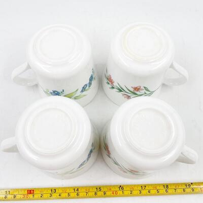 CORELLE BY CORNING â€œMY GARDENâ€ FLORAL MUGS (4)