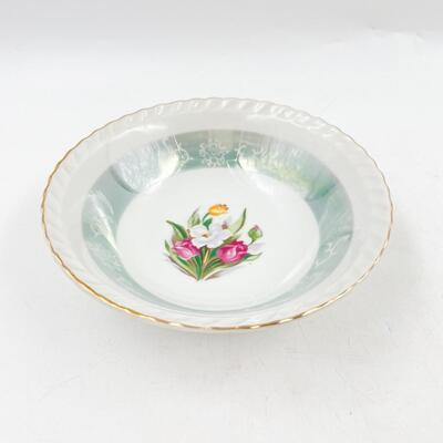 VINTAGE ENESCO 6â€ FLORAL CHINA BOWL
