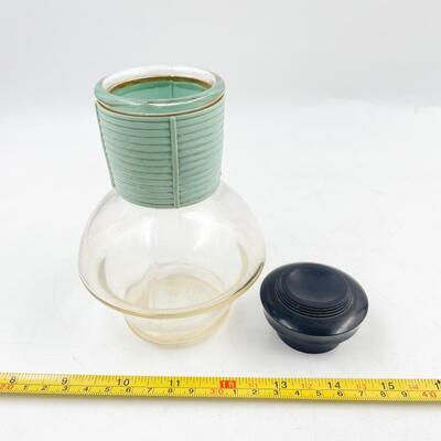 VINTAGE 6â€ AQUA GLASBAKE HOTTLE