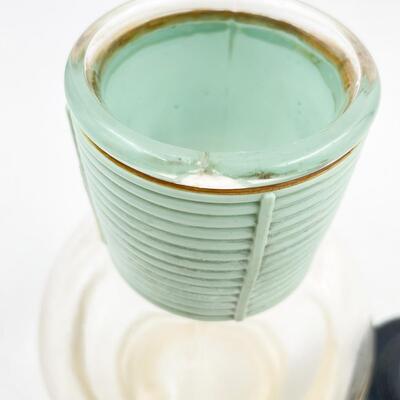 VINTAGE 6â€ AQUA GLASBAKE HOTTLE