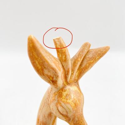 HANDMADE 7â€ & 10â€ GIRAFFE FIGURINES - SIGNED â€œWRSâ€