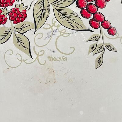 VINTAGE MAXEY 19â€ METAL FRUIT TRAY
