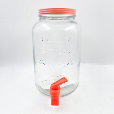 10â€ GLASS JAR DRINK DISPENSER