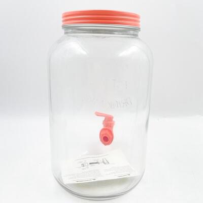 10â€ GLASS JAR DRINK DISPENSER