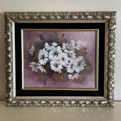 Lot 14 - Original Oil on Canvas Floral Daisies