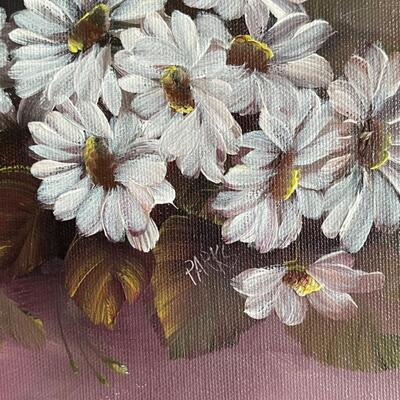 Lot 14 - Original Oil on Canvas Floral Daisies