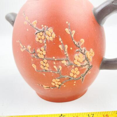 BLOSSOM YIXING TEAPOT & TEACUPS