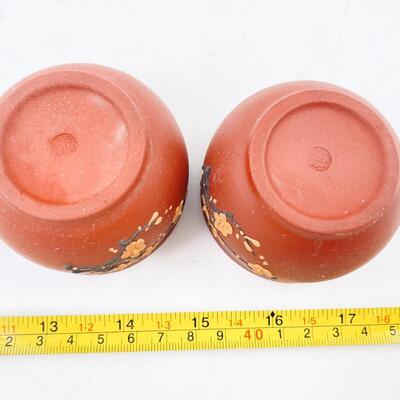 BLOSSOM YIXING TEAPOT & TEACUPS