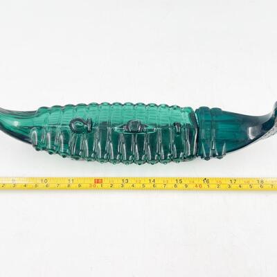 AVON â€œVIKING DISCOVERERâ€ GREEN GLASS AFTERSHAVE BOTTLE (EMPTY)