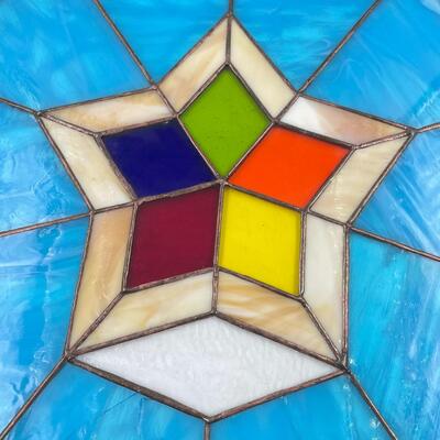 16â€ STAINED GLASS STAR SUNCATCHER