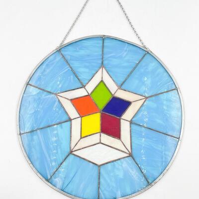 16â€ STAINED GLASS STAR SUNCATCHER