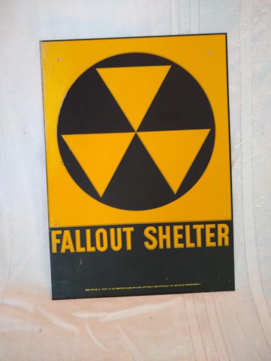Vintage sign Fallout Shelter | EstateSales.org