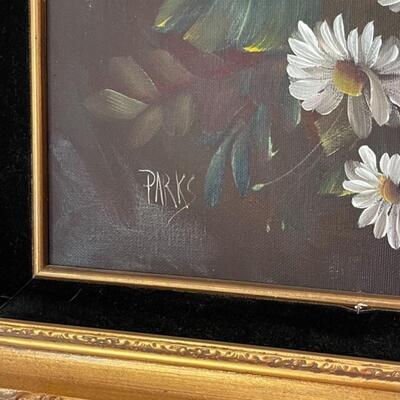 Lot 13 - Original Oil Painting on Canvas Floral Daisies