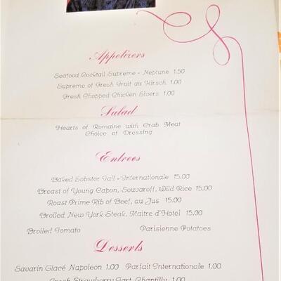 Lot #353 - Lot of original Las Vegas vintage show menus - ELVIS at the International Hotel!