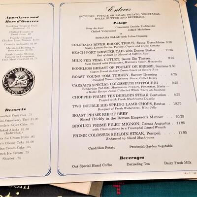 Lot #353 - Lot of original Las Vegas vintage show menus - ELVIS at the International Hotel!