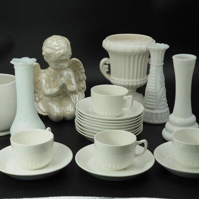 Lot 116 Milk Glass and collectibles