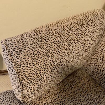 Upholstered Leopard Armchair