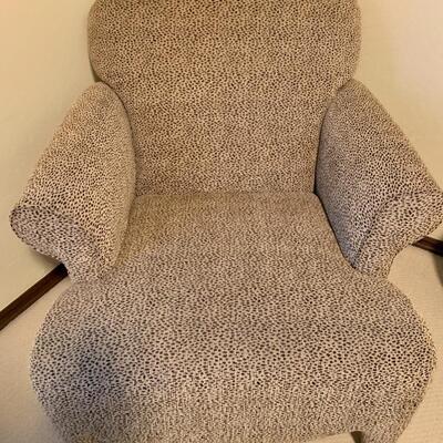 Upholstered Leopard Armchair