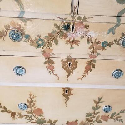 Shabby chic vintage handpainted dresser
