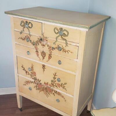 Shabby chic vintage handpainted dresser