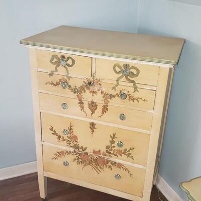 Shabby chic vintage handpainted dresser