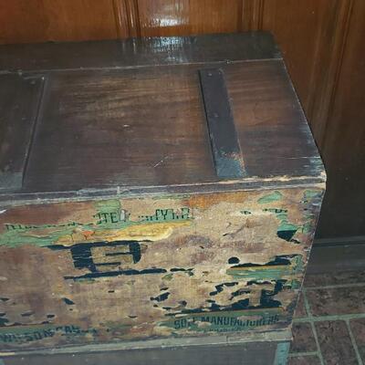 Antique advertising biscuit crate