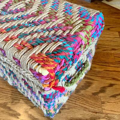 Colorful Jute Woven Trunk
