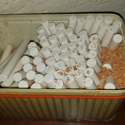 Small chalk tin vintage