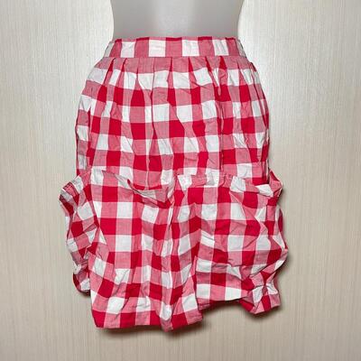 VINTAGE RED GINGHAM APRON W/ POCKETS