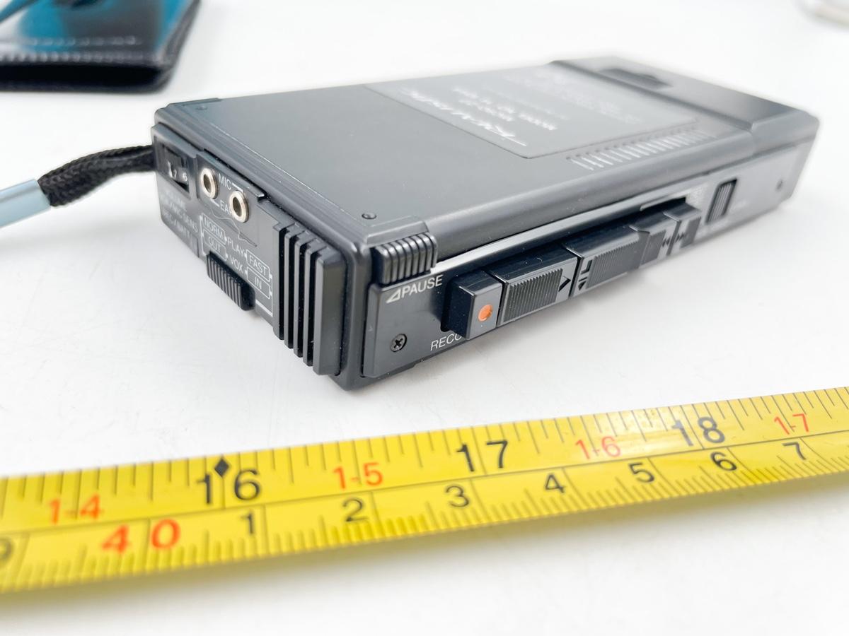 VINTAGE REALISTIC MICROCASSETTE RECORDER, CASE, & TAPES