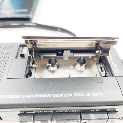 VINTAGE REALISTIC MICROCASSETTE RECORDER, CASE, & TAPES