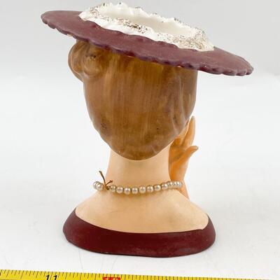 VINTAGE 4â€ LADY HEAD VASE