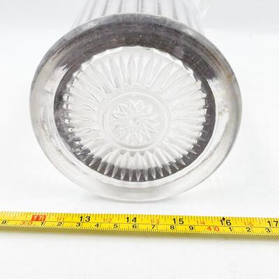 8â€ RIBBED GLASS PITCHER
