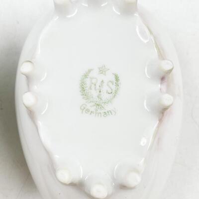 VINTAGE RS GERMANY 3â€ FLORAL EGG TRINKET BOX