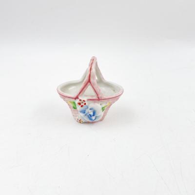 VINTAGE OCCUPIED JAPAN 3â€ CERAMIC BASKET