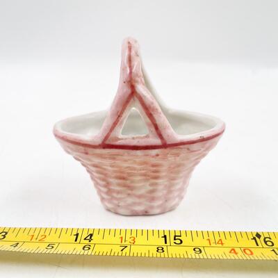VINTAGE OCCUPIED JAPAN 3â€ CERAMIC BASKET