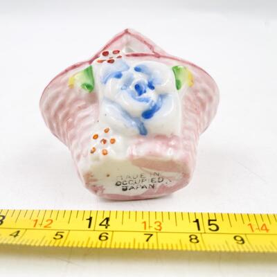 VINTAGE OCCUPIED JAPAN 3â€ CERAMIC BASKET