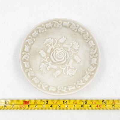 VINTAGE JAPAN 4â€ UNGLAZED ROSE DISH