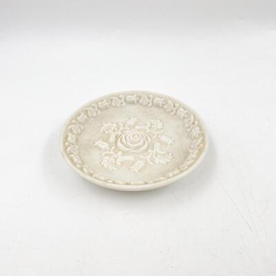 VINTAGE JAPAN 4â€ UNGLAZED ROSE DISH