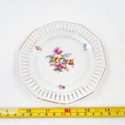 VINTAGE SCHUMANN CHINA 5â€ RETICULATED FLORAL PLATE