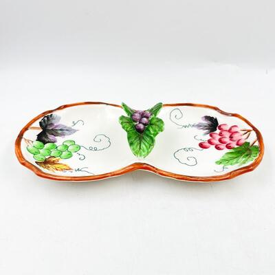 VINTAGE LEFTONâ€™S 10.5â€ GRAPE & VINE DISH